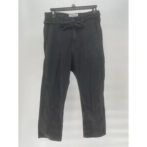 The GREAT. Dark Grey Straight Leg Casual Tie Waist Pants size 0